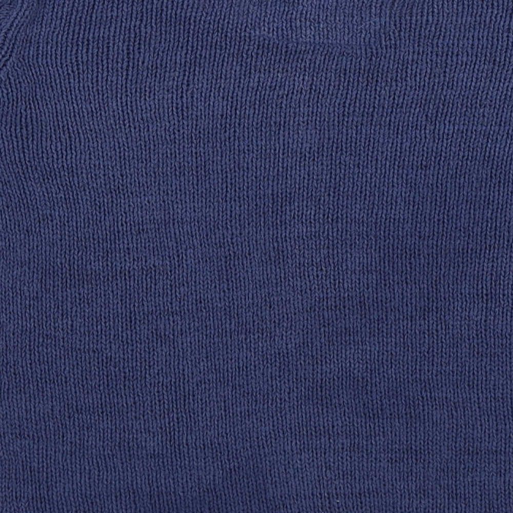 H&M Mens Blue Crochet Pullover Jumper Size XS