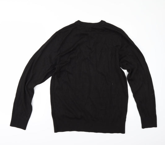 George Mens Black Pullover Jumper Size M