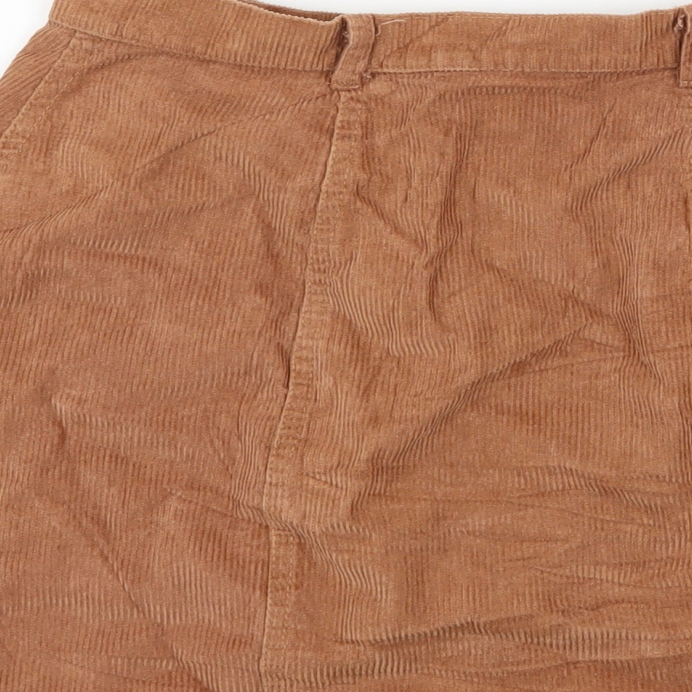 Womens UK Size S Preworn Mini Corduroy Skirt
