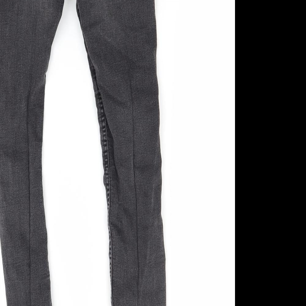 Womens UK Size 4 H&M Regular Fit Skinny Black Jeans
