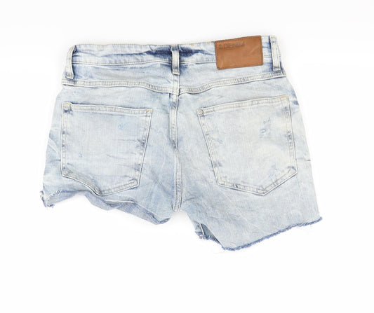 H&M Womens Blue Denim Cut-Off Shorts Size 32