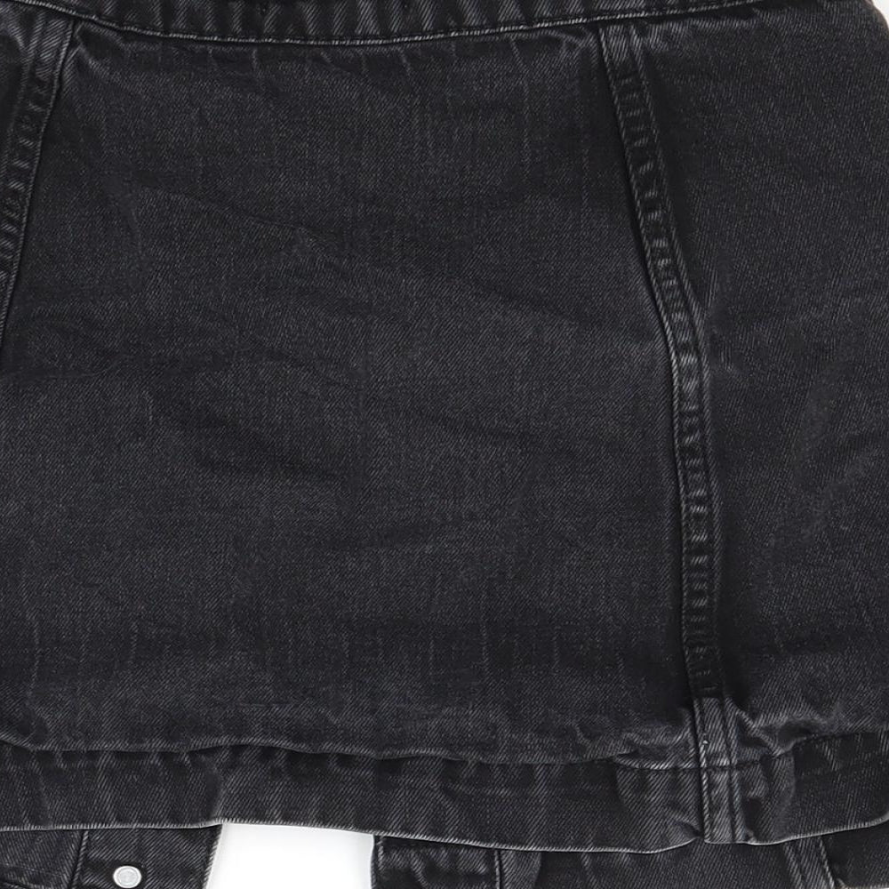 Savida Womens Black Denim Mini Skirt Size 6