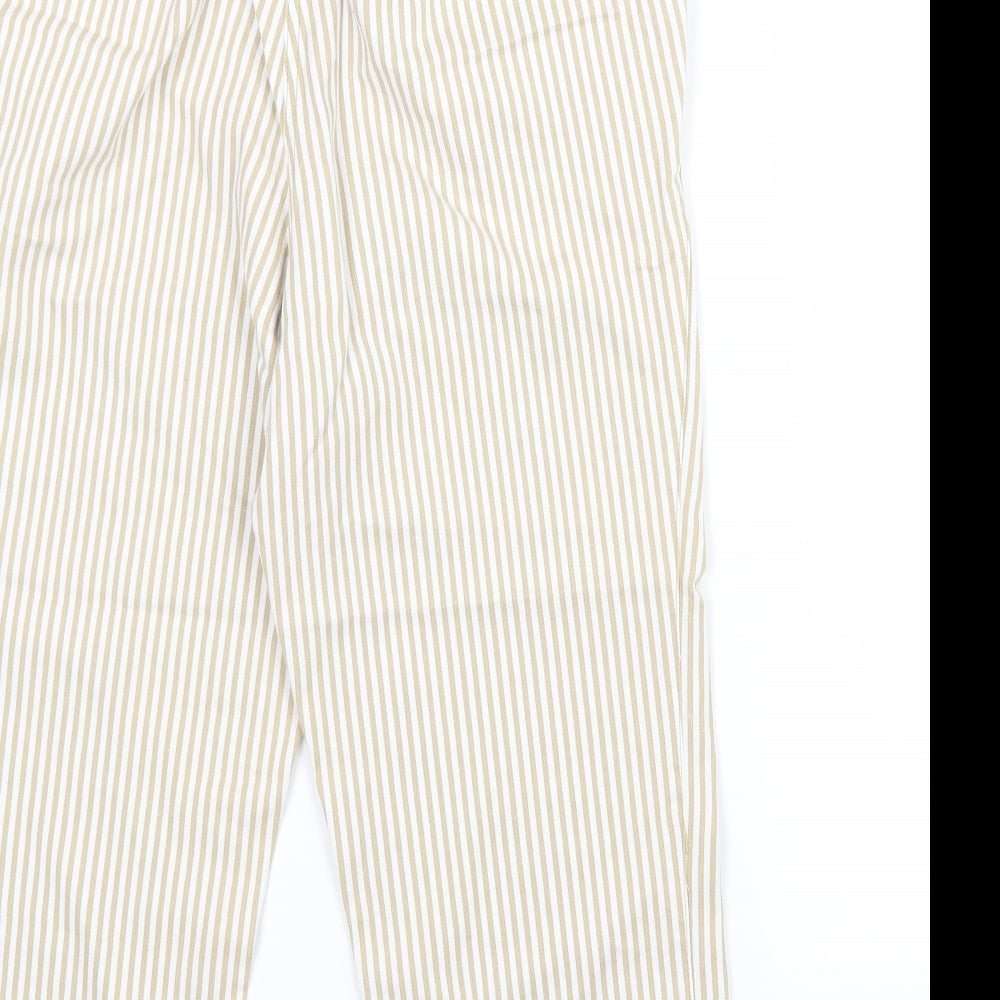 Kaleidoscope Womens Brown Striped Denim Cropped Jeans Size 12 L22 in