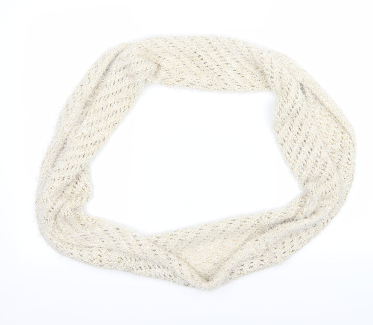 Preworn Womens Beige Knit Scarf
