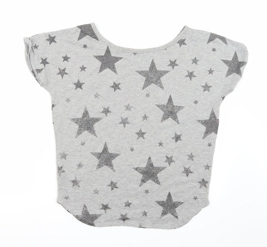 Peacocks Womens Grey Basic T-Shirt Size 10