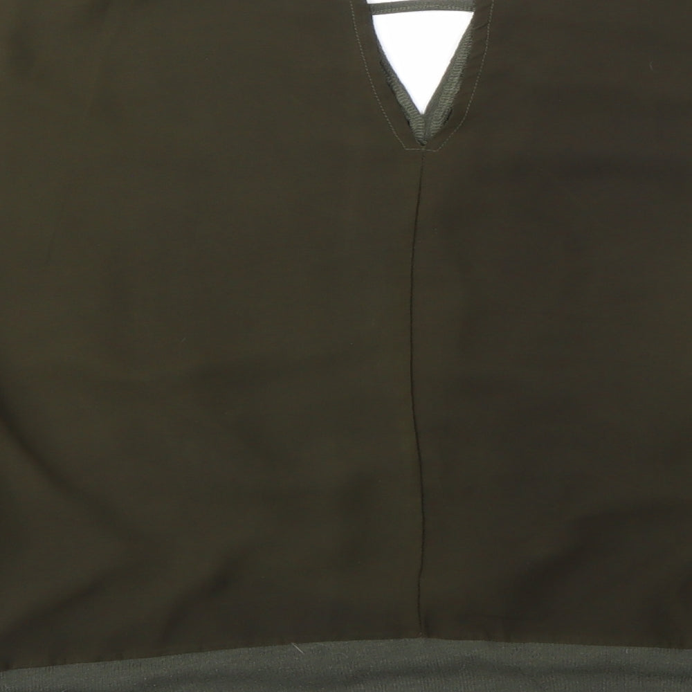 Womens UK Size M Voulez-Vous Green Basic Blouse