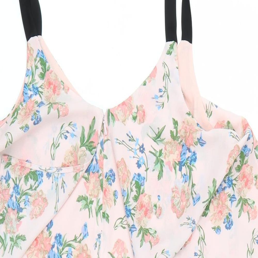 Dorothy Perkins Womens Pink Floral A-Line Size 14