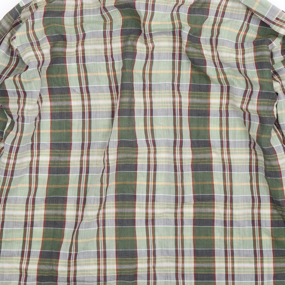 Van Doornum Mens Multicoloured Check Button-Up Size M