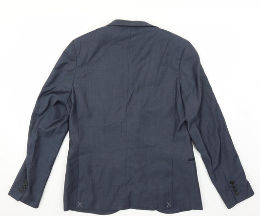 Mens UK Size 42 Topman Regular Blue Suit Jacket