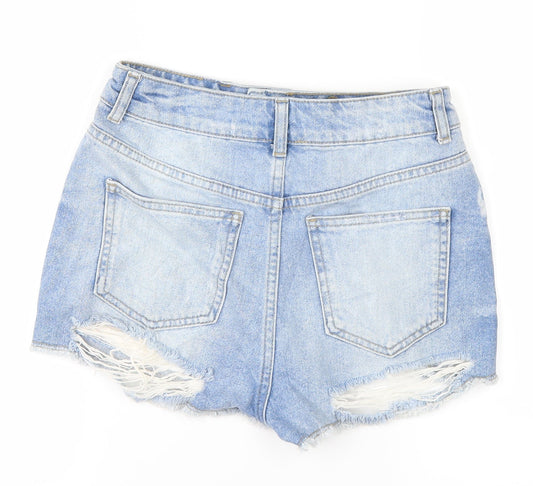 Topshop Womens Blue Denim Cut-Off Shorts Size 26