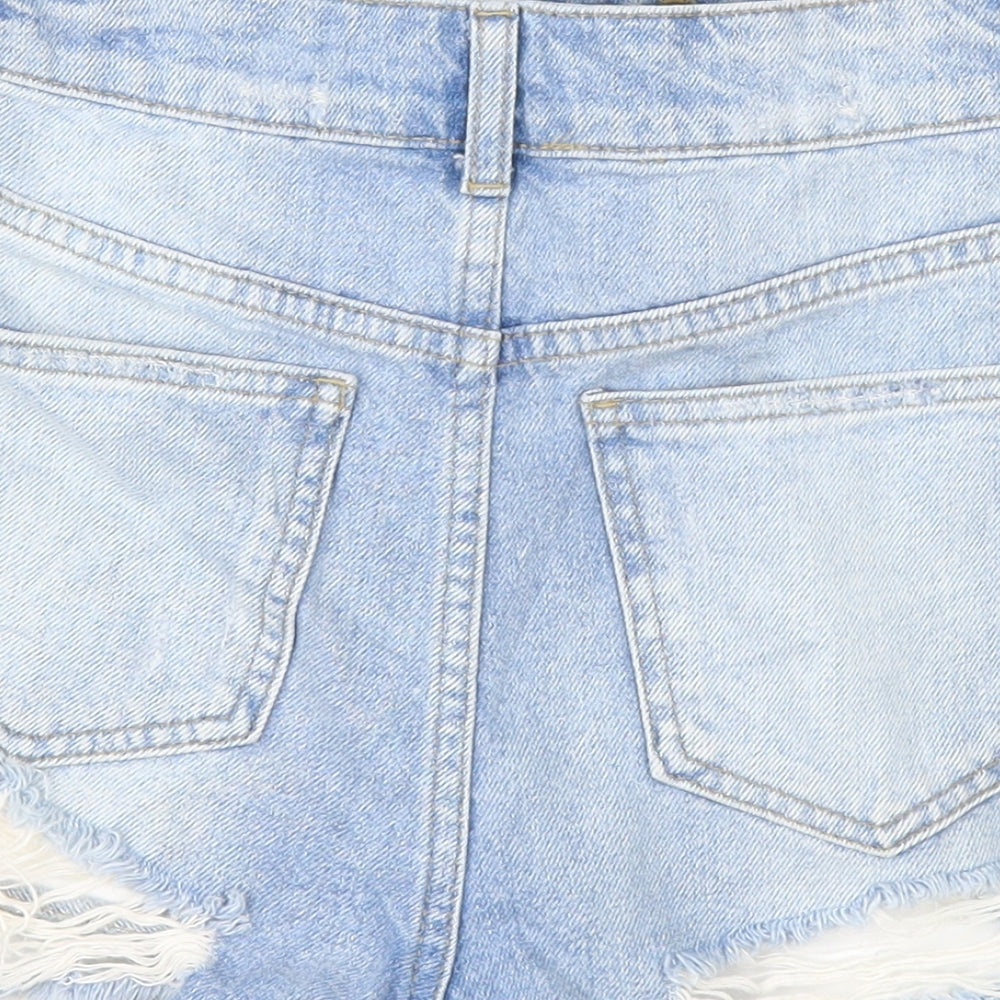 Topshop Womens Blue Denim Cut-Off Shorts Size 26