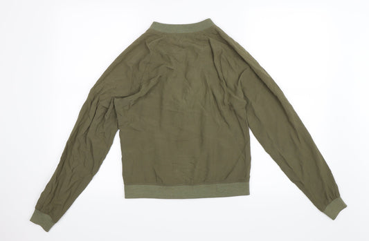 Womens UK Size 8 Select Green Bomber Jacket