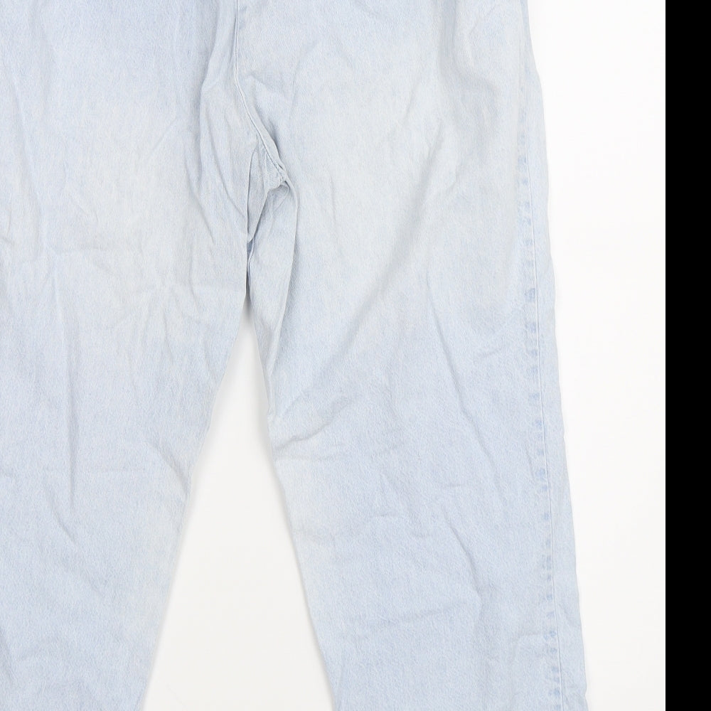 Womens UK Size 14 Marks and Spencer Regular Fit Blue Trousers