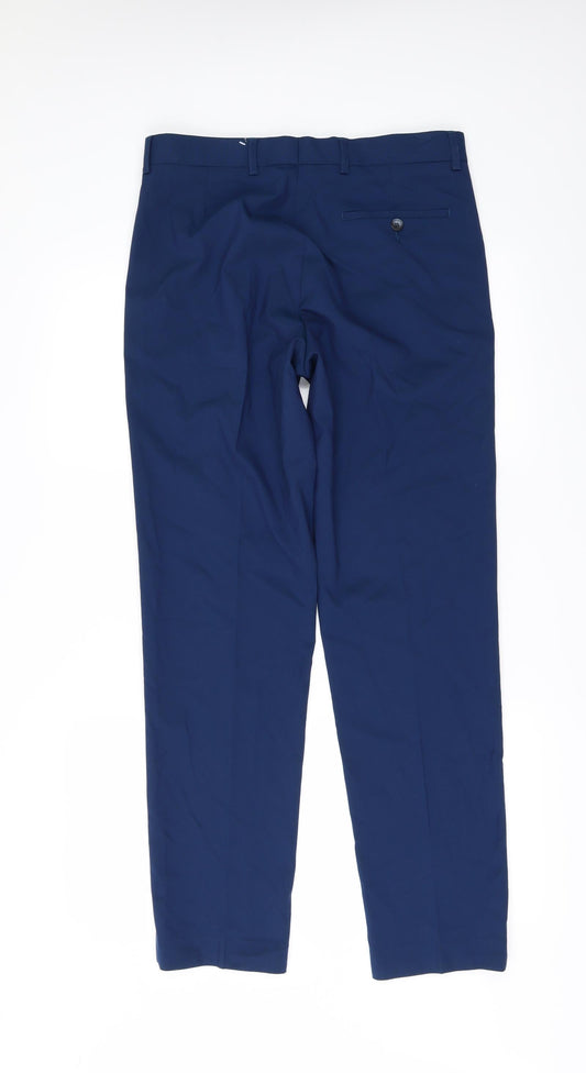 Marks and Spencer Mens Blue Trousers Size 30 L31 in