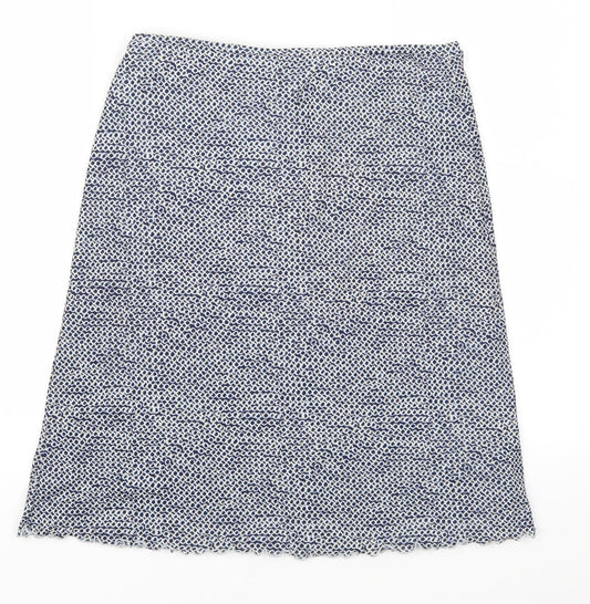 Mexx Womens Blue Geometric  A-Line Skirt Size XS