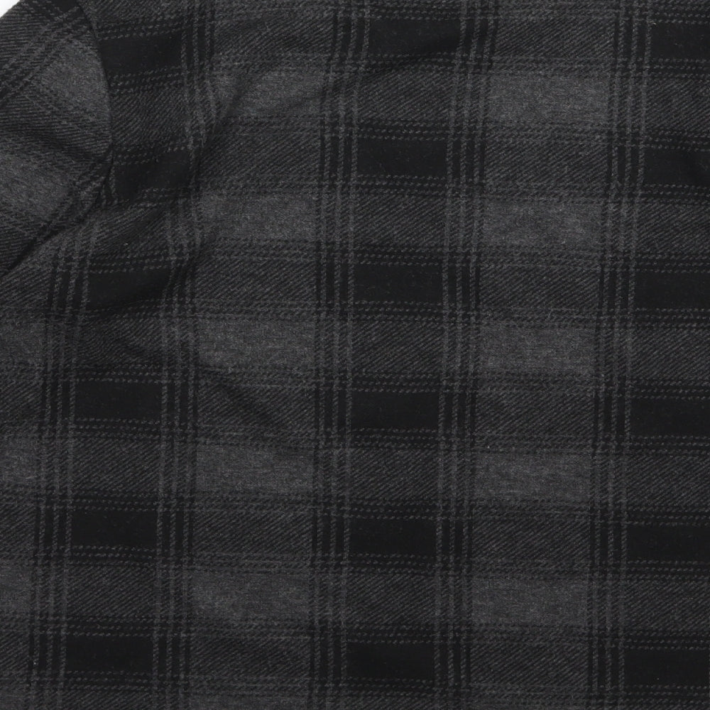 Tu Womens Grey Striped Jersey Pullover Sweatshirt Size 14