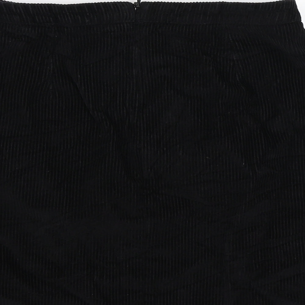New Look Girls Black Corduroy A-Line Skirt Size 13 Years