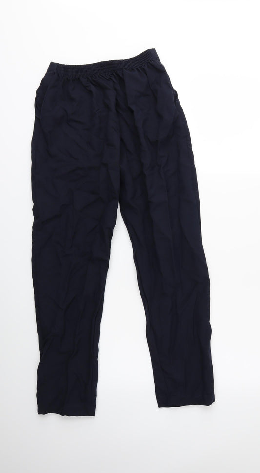 Womens UK Size 10 Preworn Regular Fit Blue Trousers