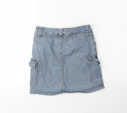 PRETTYLITTLETHING Womens Blue  Denim Mini Skirt Size 8