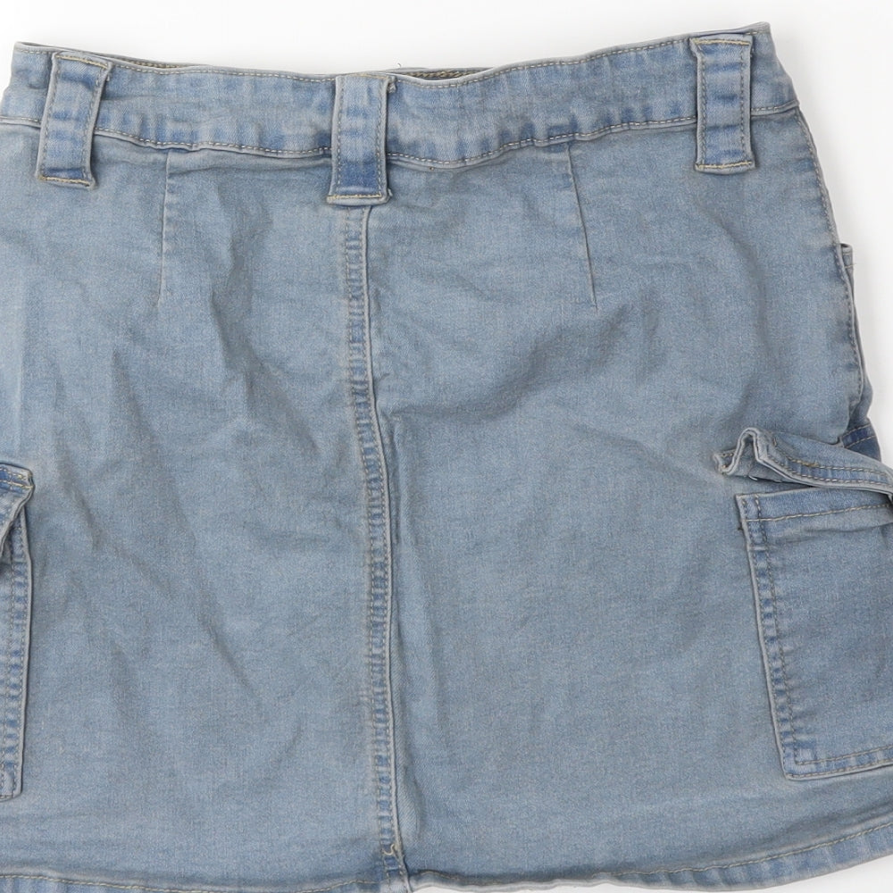 PRETTYLITTLETHING Womens Blue  Denim Mini Skirt Size 8