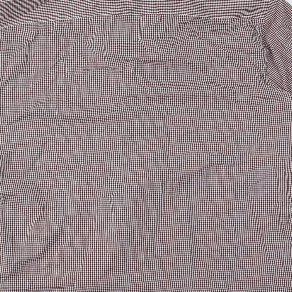 Primark Mens Red Check Button-Up Size 16