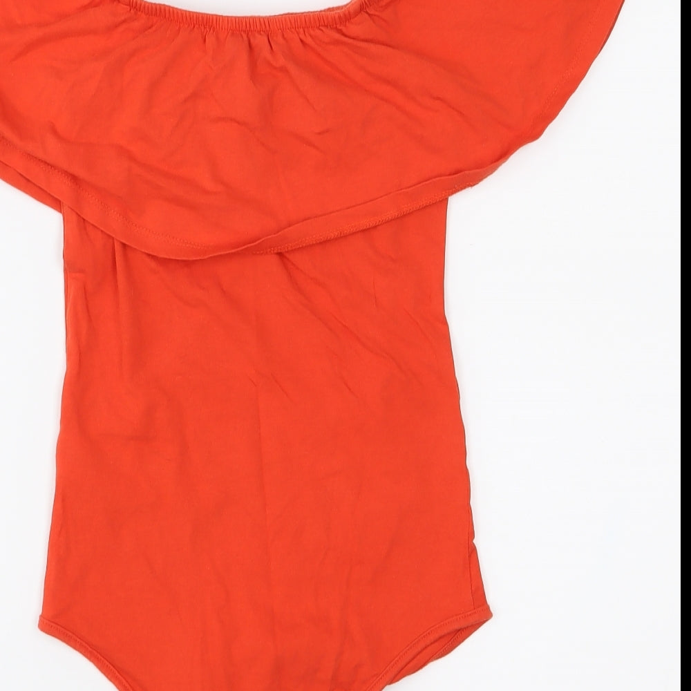 Primark Womens Orange Jersey Basic T-Shirt Size 6
