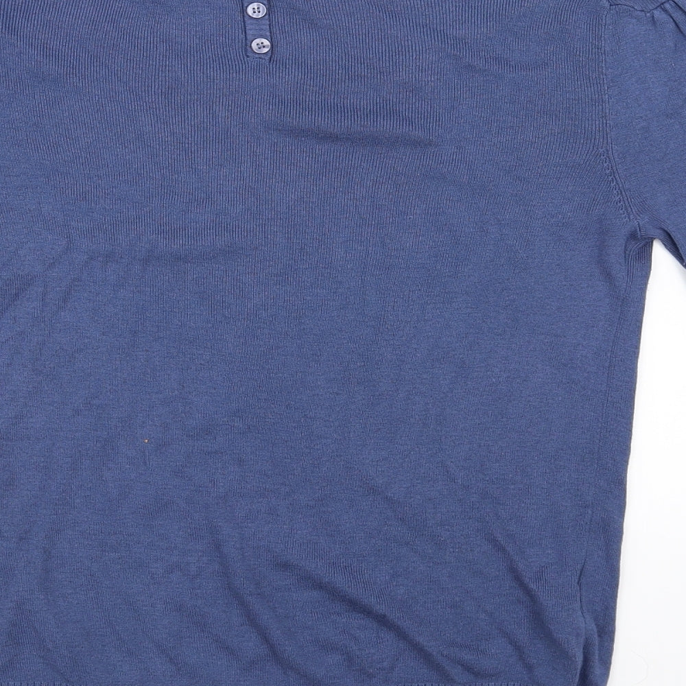 mango basics Womens Blue Pullover Jumper Size XL