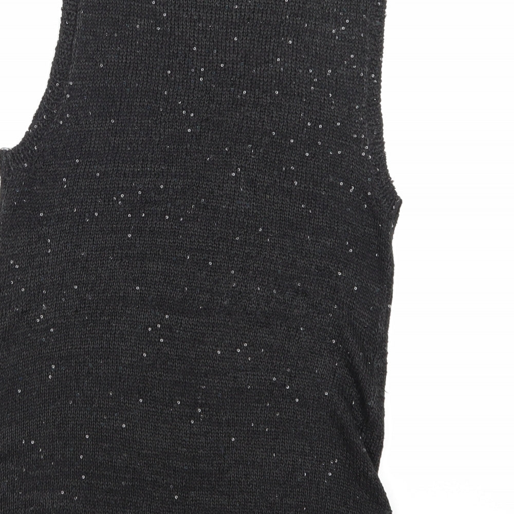 Womens UK Size 10 Preworn Black Basic Tank