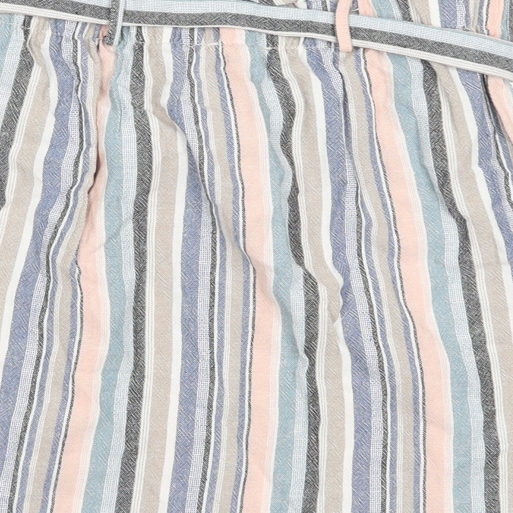 New Look Womens Multicoloured Striped  A-Line Skirt Size 8