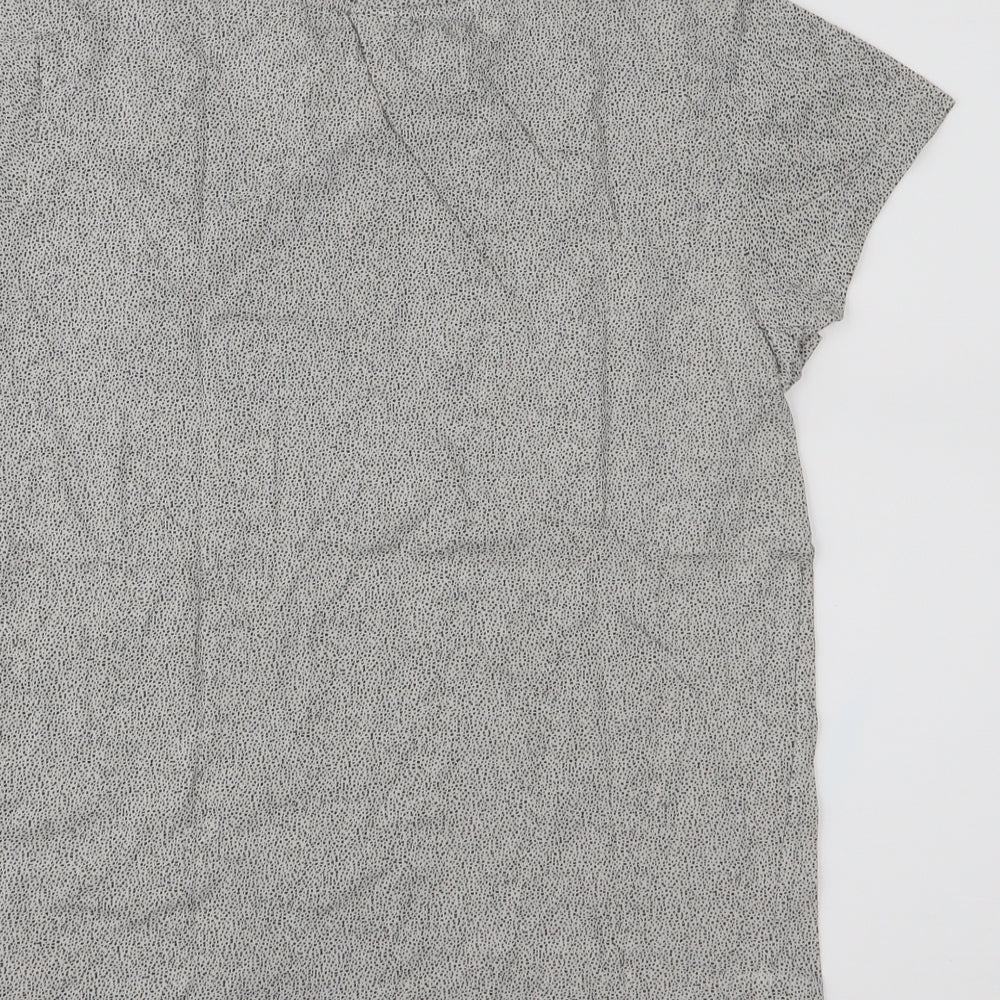 Womens UK Size XS H&M Grey Basic T-Shirt