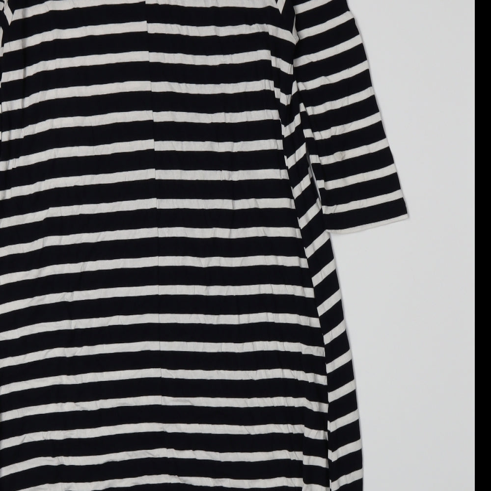 F&F Womens Blue Striped A-Line Size 12