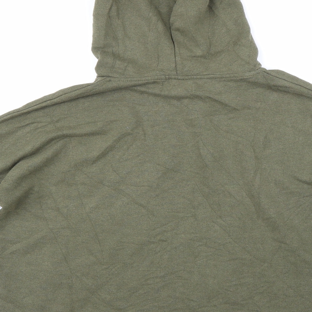 Womens UK Size XS Pull & Bear Green Pullover Hoodie