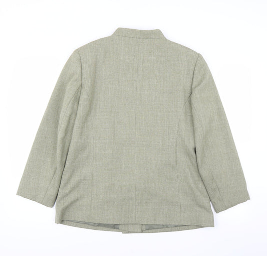 Classics Womens Green   Jacket Suit Jacket Size 16