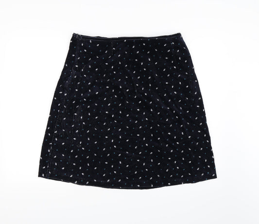 Maine New England Womens Blue  Corduroy A-Line Skirt Size 33 in