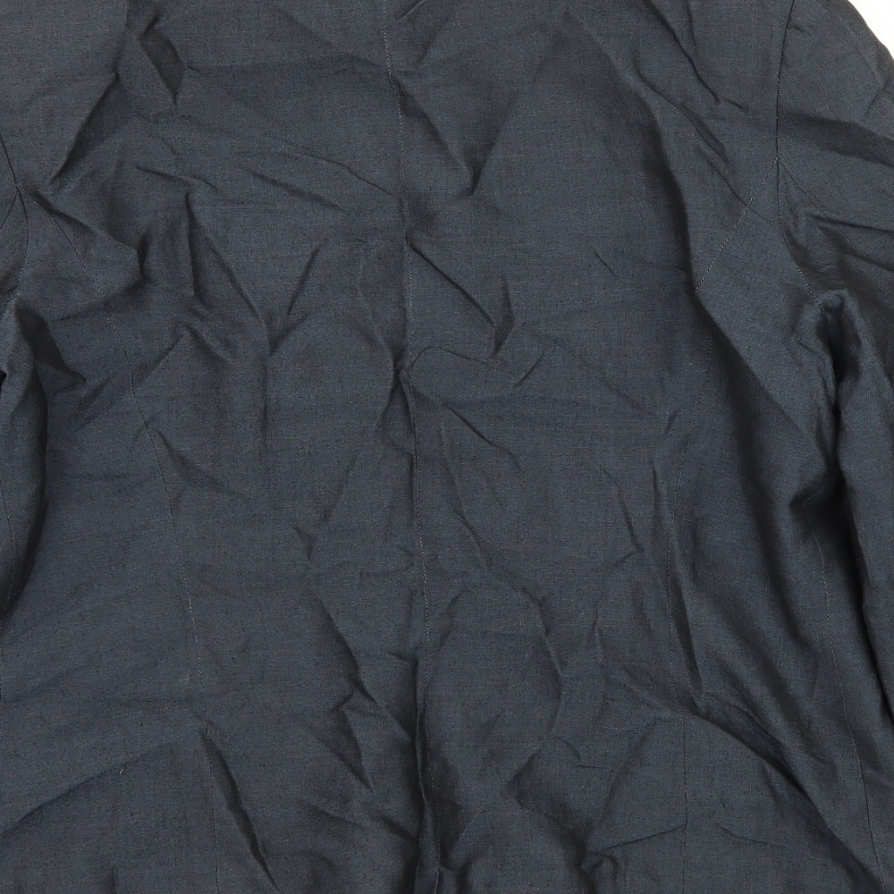 Womens UK Size 12 BHS Blue Biker Coat