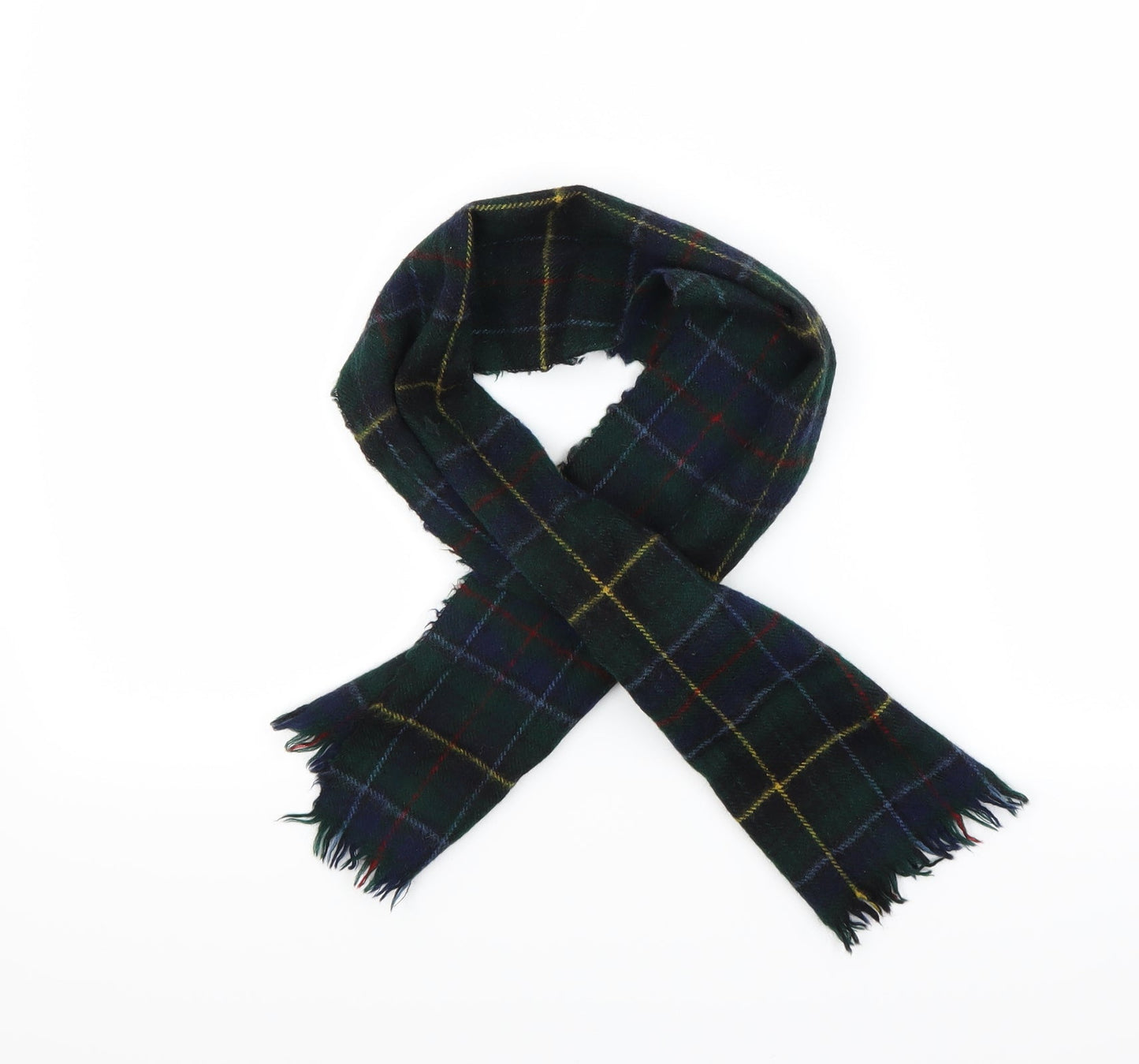 Preworn Unisex Green Check Scarf