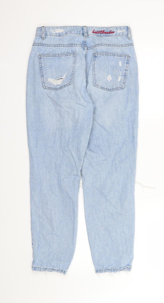 Womens UK Size S FB sister Regular Fit Tapered Blue Jeans