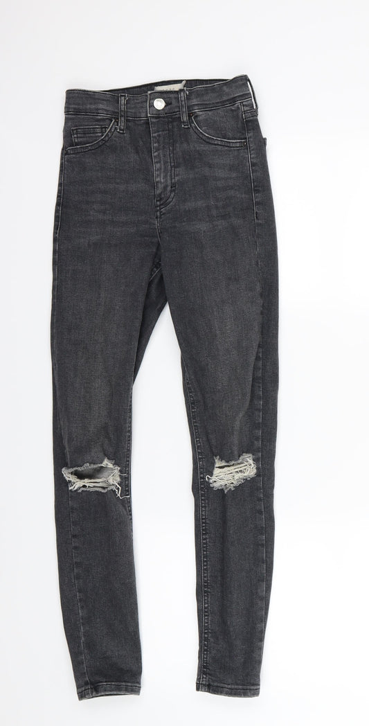 Topshop Womens Grey Denim Skinny Jeans Size 25 in L32 in - Jamie