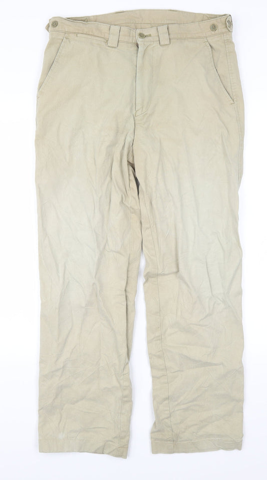 Mens UK Size 32 Augusta Regular Fit Beige Trousers