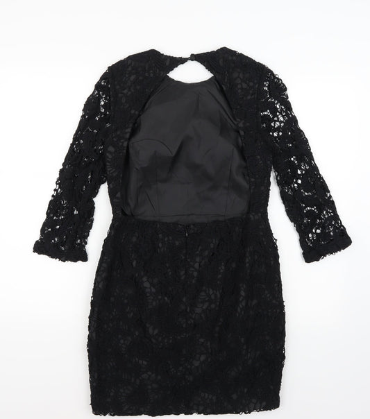 ASOS Womens Black Rayon A-Line Size 10