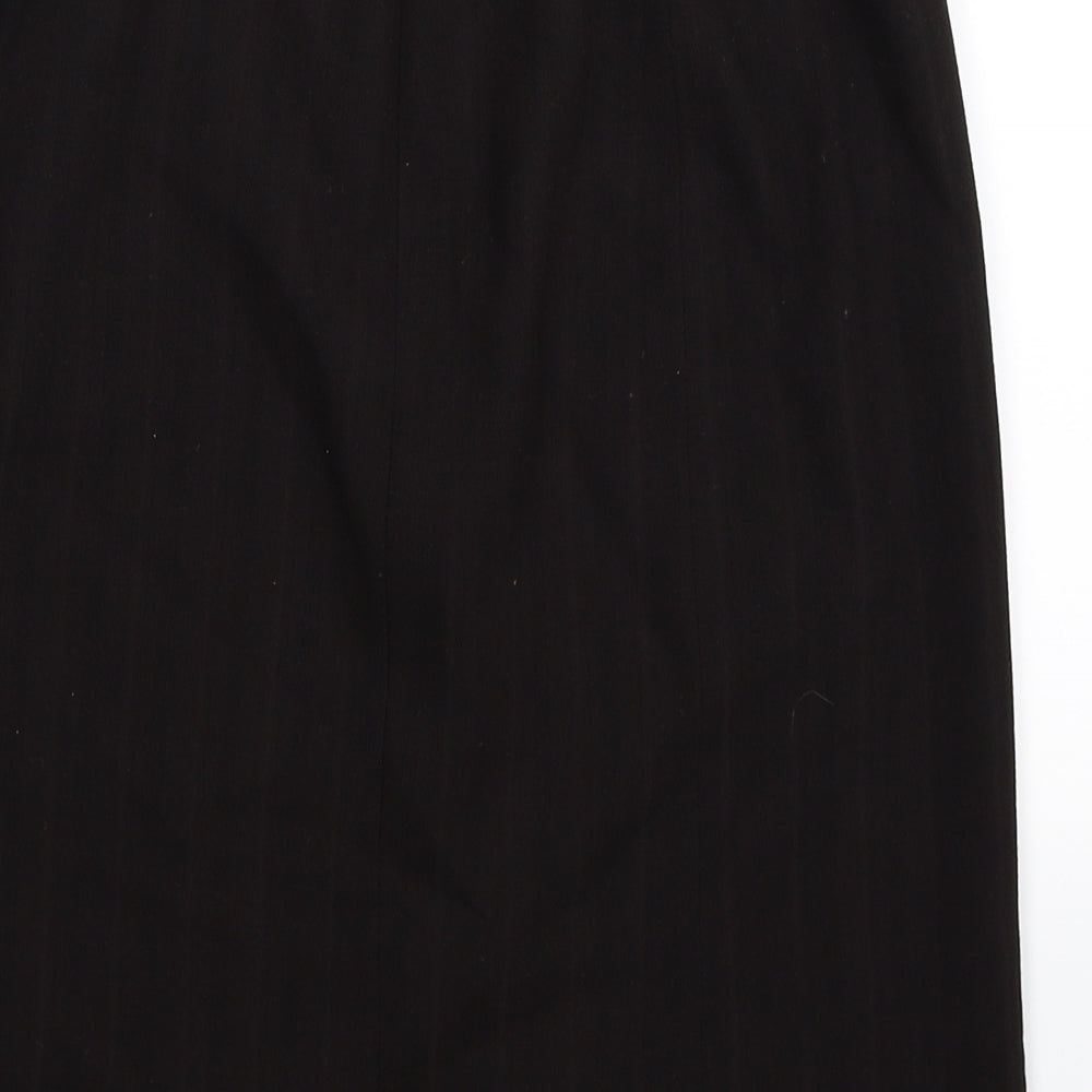 Joan Stephen Womens Black Striped Knit Straight & Pencil Skirt Size 6