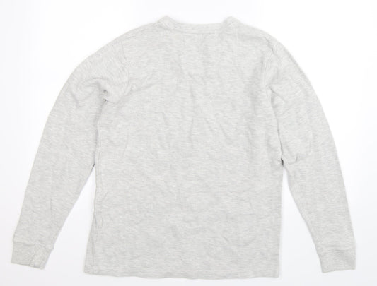 George Mens Grey Knit Pullover Jumper Size S