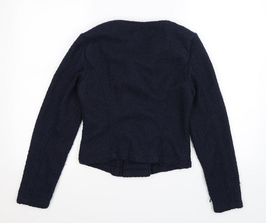 New Look Womens Blue Knit Jacket Coatigan Size 8