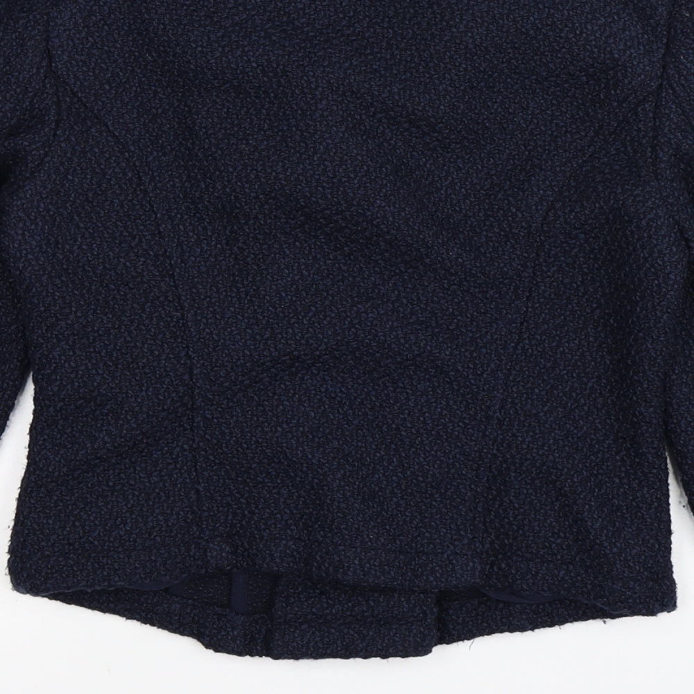 New Look Womens Blue Knit Jacket Coatigan Size 8