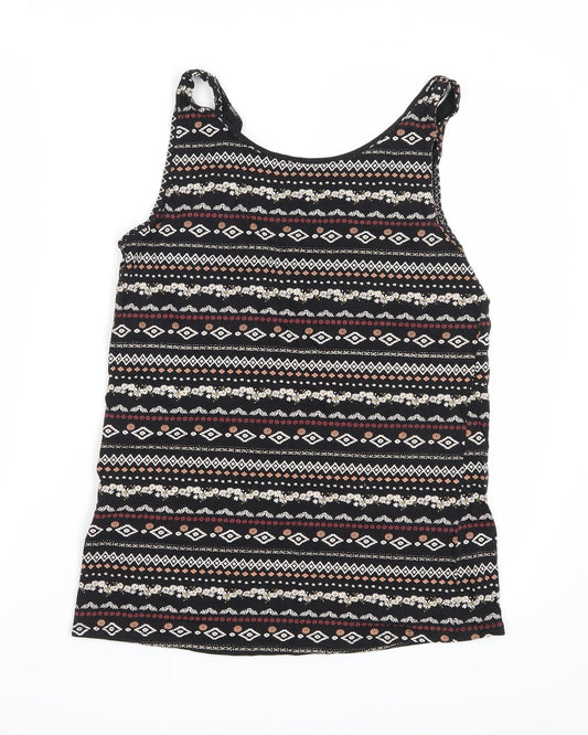 Clockhouse Womens Black Striped Basic Tank Size XL