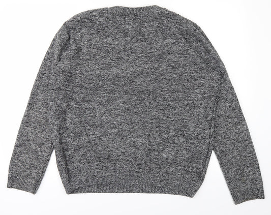 Topman Mens Grey Knit Pullover Jumper Size S