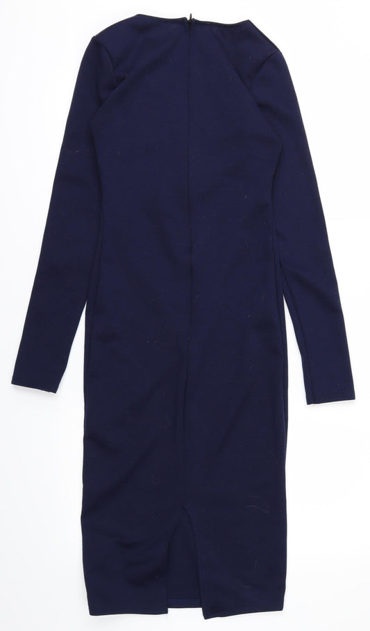 Missguided Womens Blue Pencil Dress Size 4