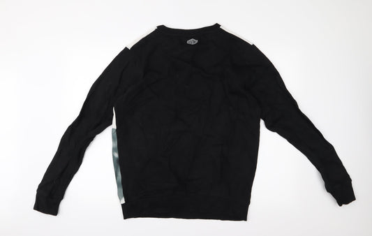 Blue Inc Mens Black Pullover Jumper Size L