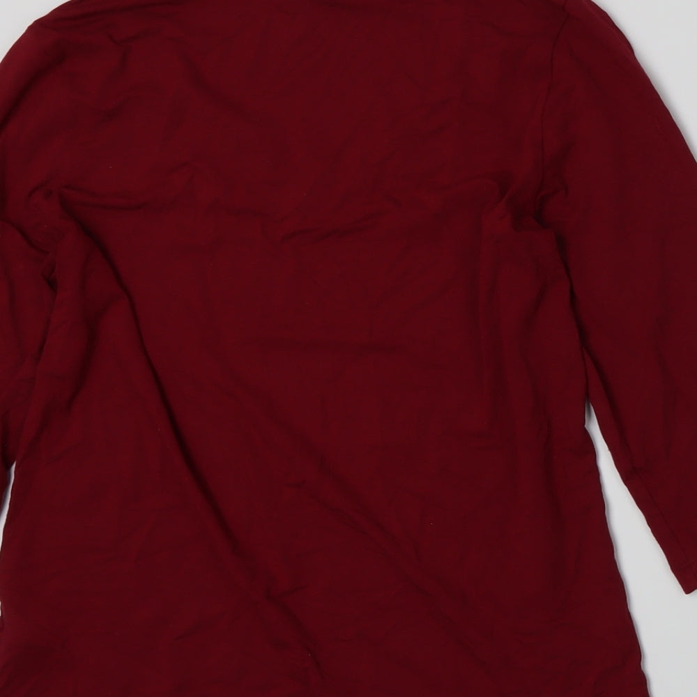 Marks and Spencer Womens Red Basic T-Shirt Size 12