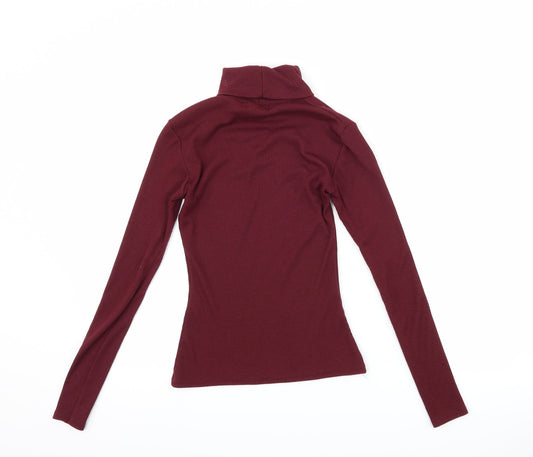 Boohoo Womens Purple Basic T-Shirt Size 8